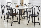 GRACE 7 Piece White Marble Dining Set