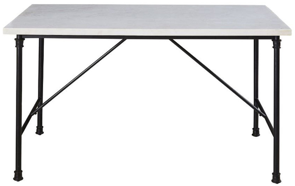 GRACE 5 Piece White Marble Dining Set