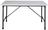 GRACE 7 Piece White Marble Dining Set
