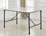 GRACE 5 Piece White Marble Dining Set