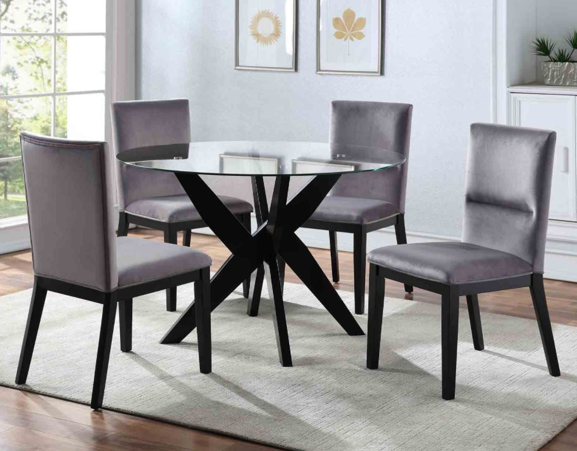 GUILDA Black 5 PC Dining Set