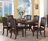 HALETT Dark Brown 7 Piece Dining Set