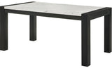 HANDLEY Faux Marble 6 Piece Dining Set with Bench