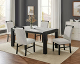 HANDLEY Faux Marble 4 Piece Dining Set