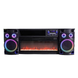 HARDROCK 71" Wide x 28" Height Smart Fireplace TV Stand with Bluetooth Soundsystem