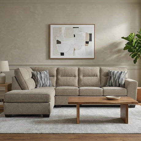HARRISON Light Brown 117" x 88" Sectional