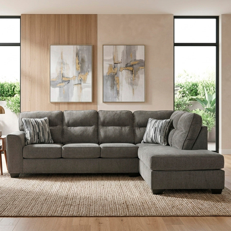 HARRISON Gray 117" x 88" Sectional