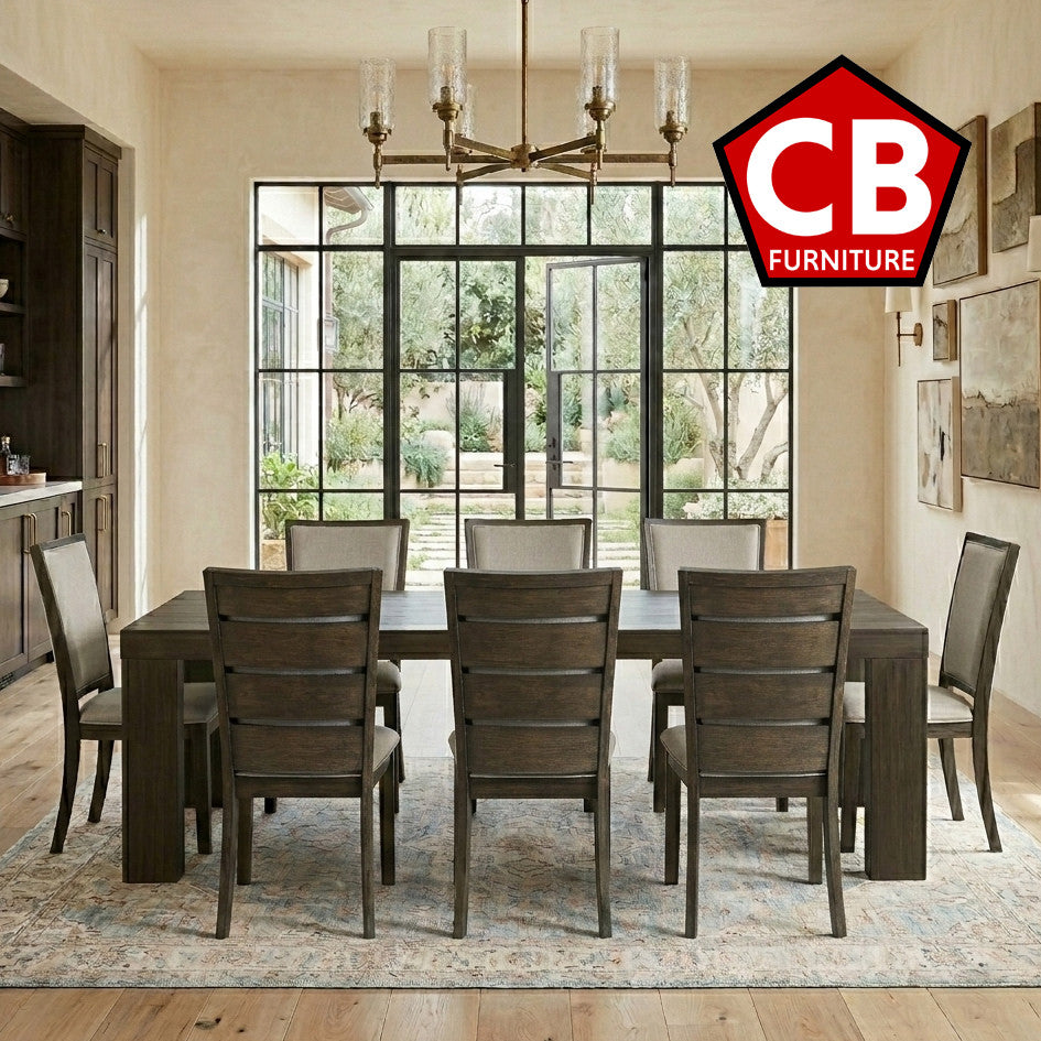 HAVANA Walnut Wood 9 Piece Dining Set