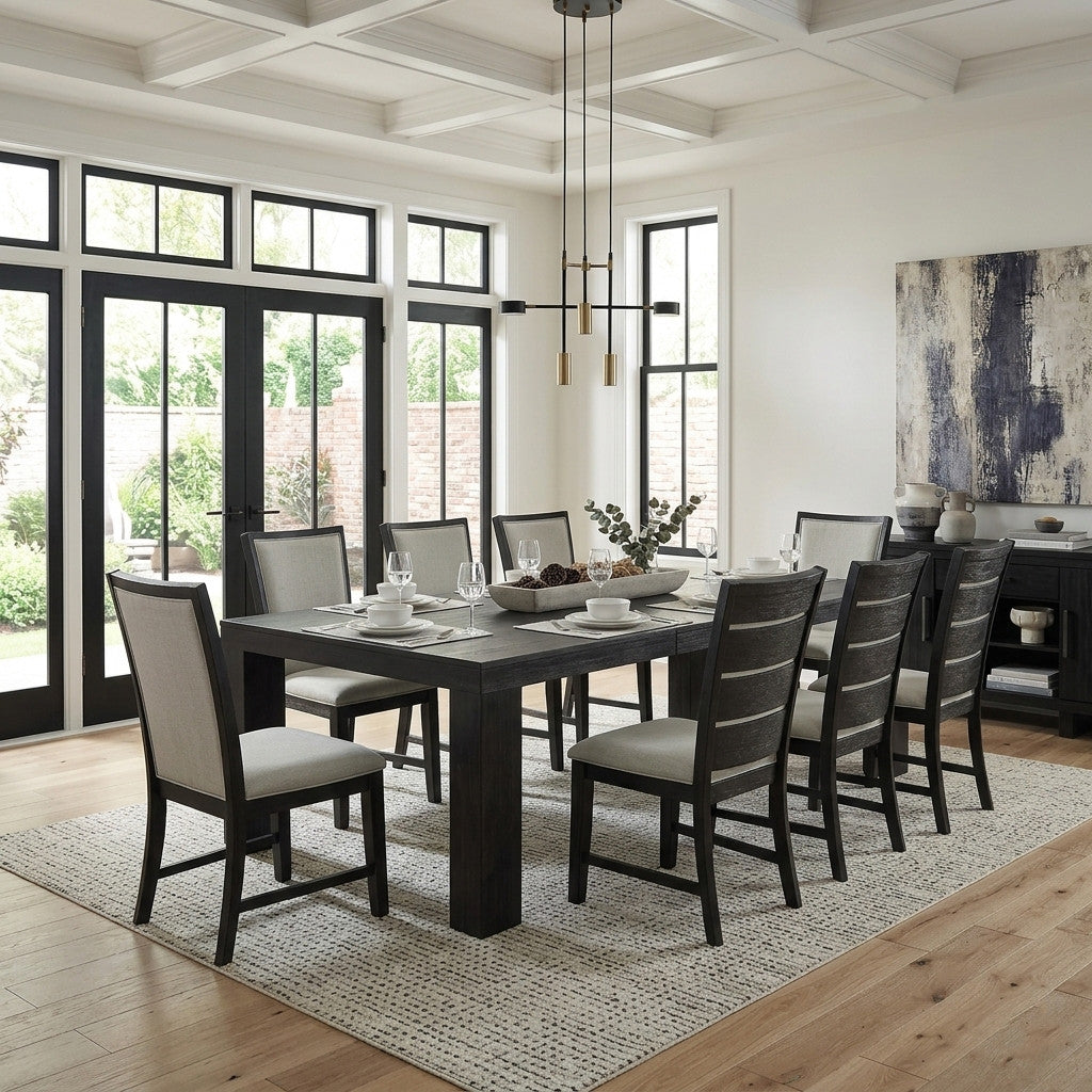 HAVANA Black 9 Piece Dining Set