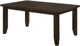 HAYVILLE Dark Brown & Black 66" x 42" Dining Table