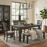 HAYVILLE Dark Gray 6 Piece Dining Set