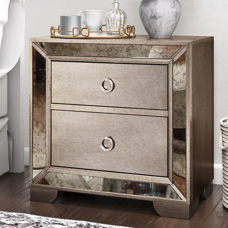 HAZEMORE Champagne 30" Wide Night Stand