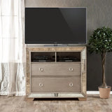 HAZEMORE Champagne 46" Wide Media Chest