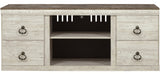 HAZEN Whitewash 60" Wide TV Stand (RTA)
