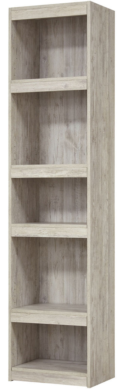 HAZEN Whitewash 72" Tall Pier Bookcase (RTA)