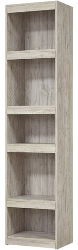 HAZEN Whitewash 72" Tall Pier Bookcase (RTA)
