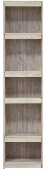 HAZEN Whitewash 72" Tall Pier Bookcase (RTA)