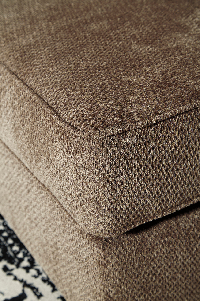 HAZMEL Teak Chenille 131" x 97" Oversized Sectional