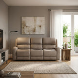 HELIOS Light Brown 85" Wide x 40" Height Reclining Sofa