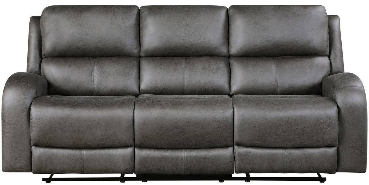 HELIOS Dark Gray Reclining Sofa & Loveseat