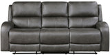 HELIOS Dark Gray Reclining Sofa & Loveseat