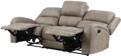 HELIOS Light Brown 85" Wide x 40" Height Reclining Sofa
