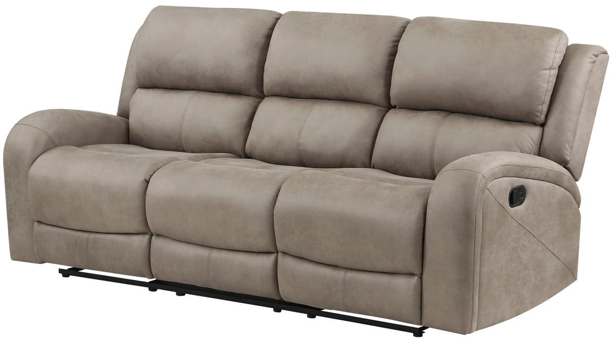 HELIOS Light Brown 85" Wide x 40" Height Reclining Sofa