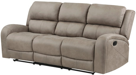 HELIOS Light Brown 85" Wide x 40" Height Reclining Sofa