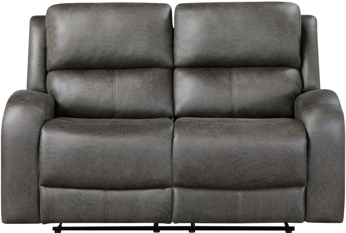 HELIOS Dark Gray Reclining Sofa & Loveseat