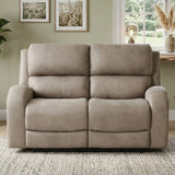 HELIOS Light Brown 62" Wide x 40" Height Reclining Loveseat