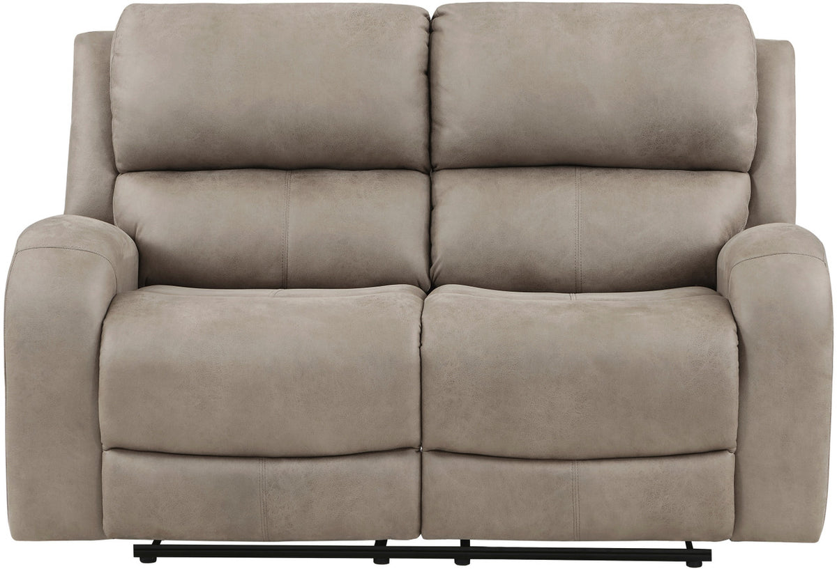 HELIOS Light Brown 62" Wide x 40" Height Reclining Loveseat