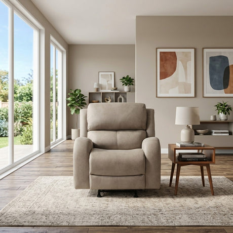 HELIOS Light Brown 38" Wide x 40" Height Rocker Recliner