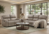 HELIOS Light Brown 85" Wide x 40" Height Reclining Sofa
