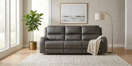 HELIOS Dark Gray 85" Wide x 40" Height Reclining Sofa