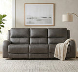 HELIOS Dark Gray 85" Wide x 40" Height Reclining Sofa