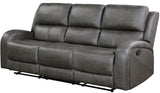 HELIOS Dark Gray 85" Wide x 40" Height Reclining Sofa