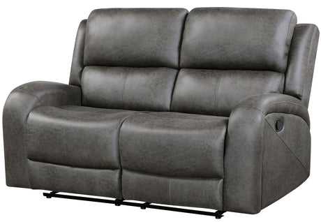 HELIOS Dark Gray 62" Wide x 40" Height Reclining Loveseat