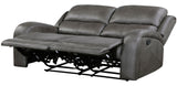 HELIOS Dark Gray 62" Wide x 40" Height Reclining Loveseat