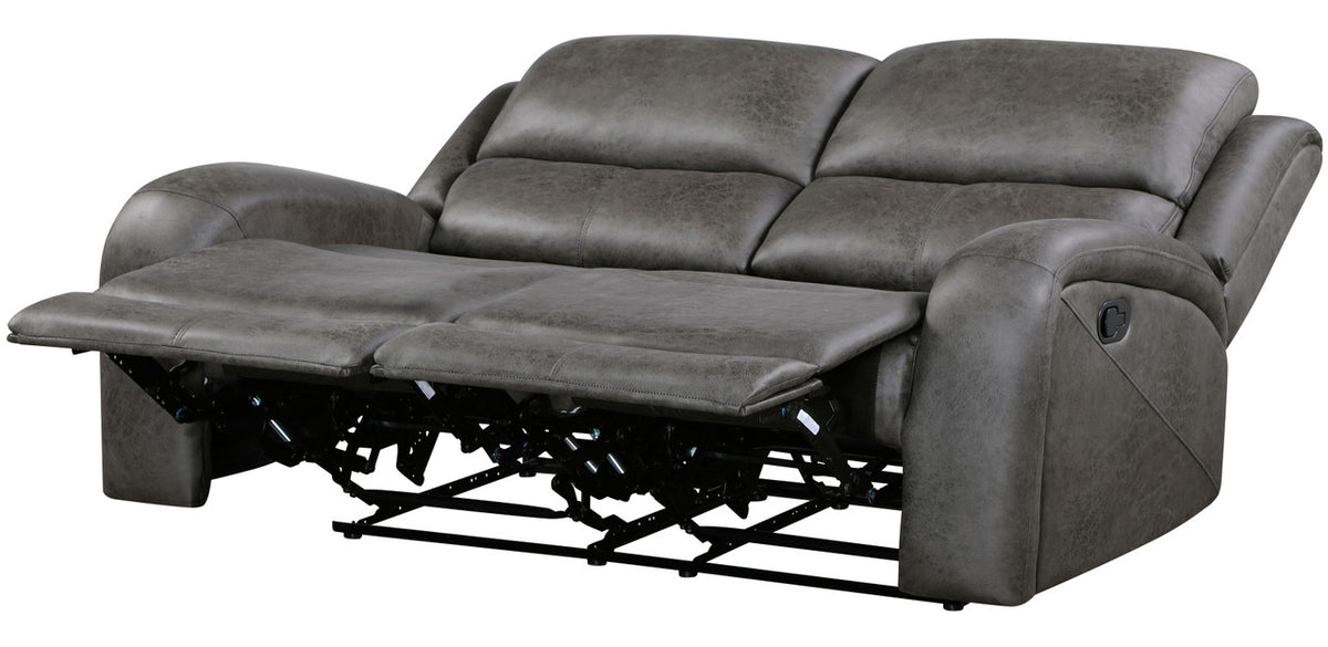 HELIOS Dark Gray Reclining Sofa & Loveseat