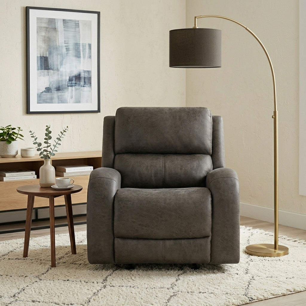 HELIOS Dark Gray 38" Wide x 40" Height Rocker Recliner