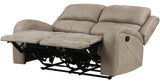 HELIOS Light Brown 62" Wide x 40" Height Reclining Loveseat