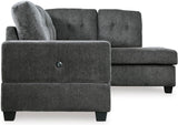 HEMEK Smoke 100" Wide 2 Piece Sectional (RTA)