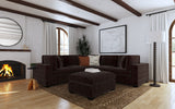 HEMLEY Dark Chocolate Chenille 117" x 117" Modular Sectional
