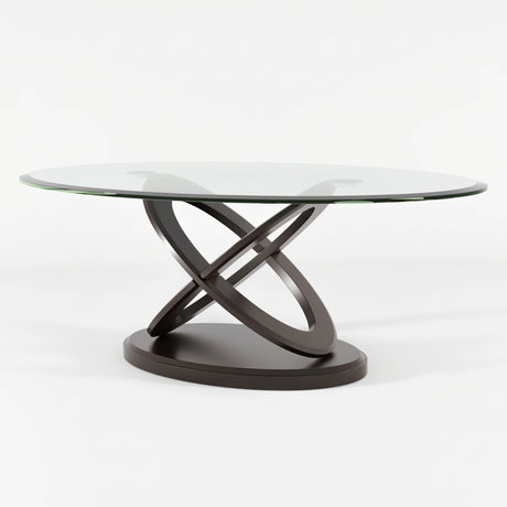 HIZINA Dark Brown 48" x 30" Coffee Table