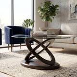 HIZINA Dark Brown 48" x 30" Coffee Table