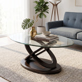 HIZINA Dark Brown 48" x 30" Coffee Table