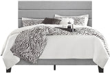 HOBOKEN Gray Linen 46" Height Platform Bed