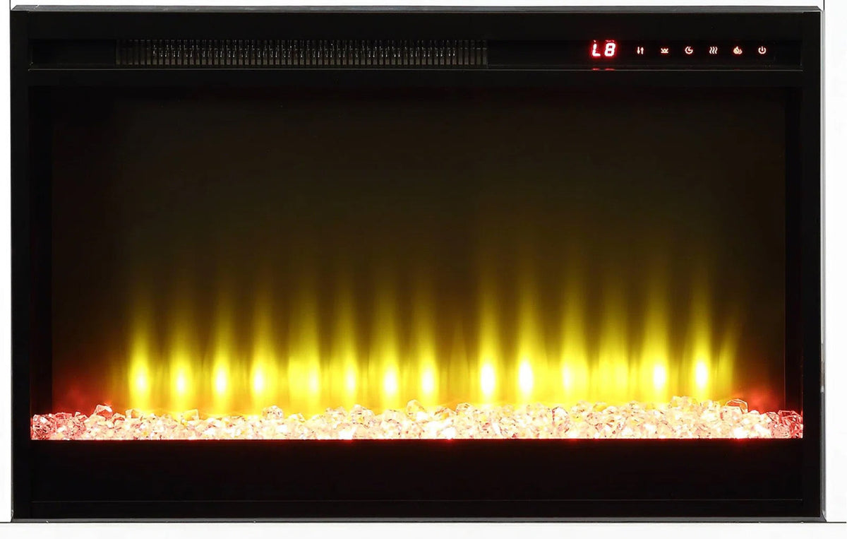 HOLBOX Mirrored 59" Wide TV Stand with LED Lights