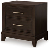 HOLLINS Grayish Brown Bedroom Set with Fabric LED Bed