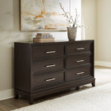 HOLLINS Grayish Brown 64" Wide x 38" Height Dresser